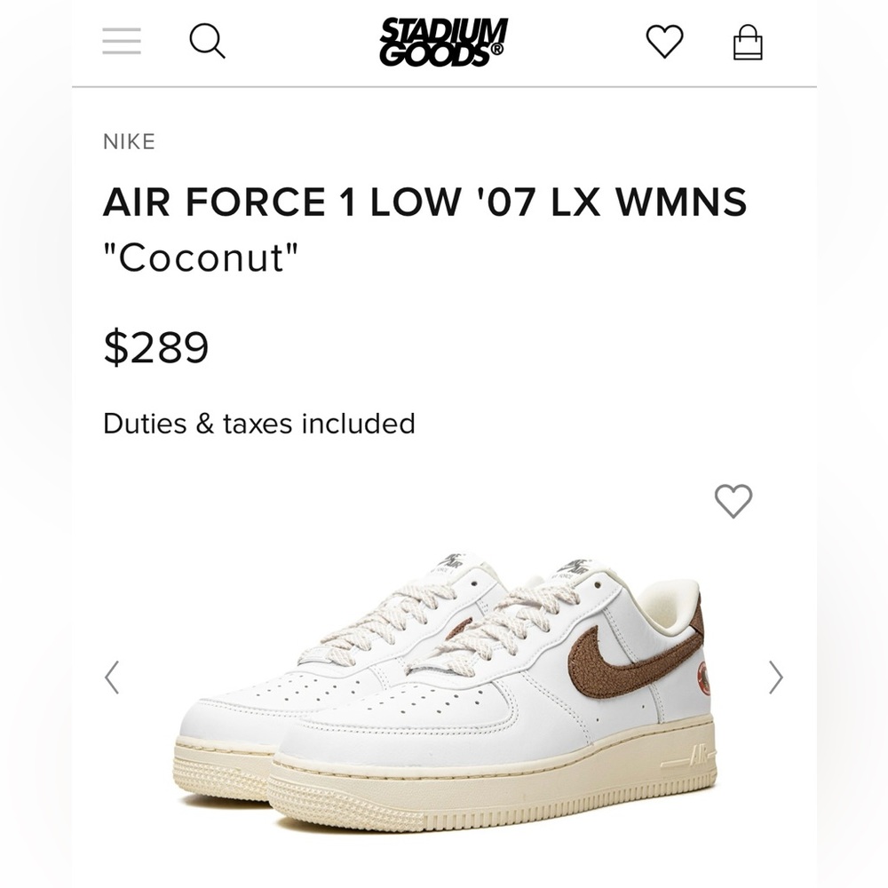 Nike Air Force 1 07 coconut low